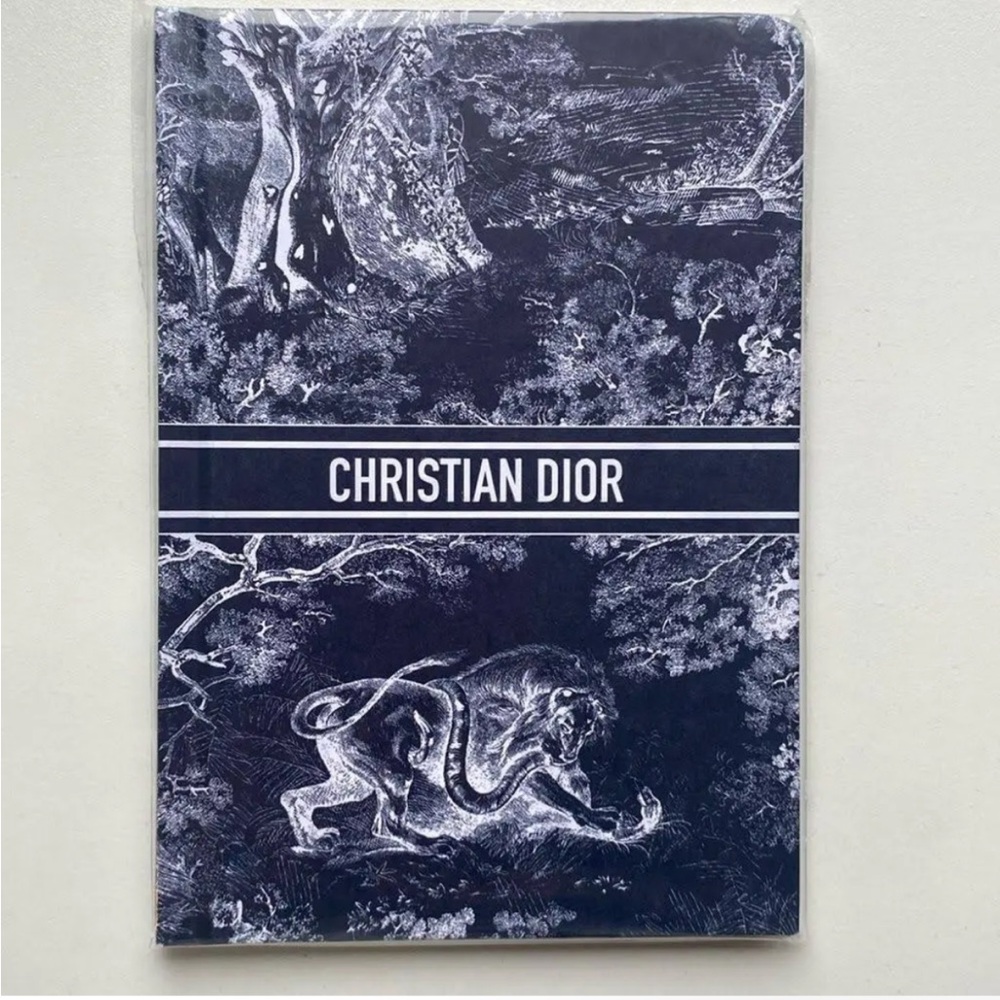 Christian Dior Carnet Toile De Jouy Navy and White Notebook New